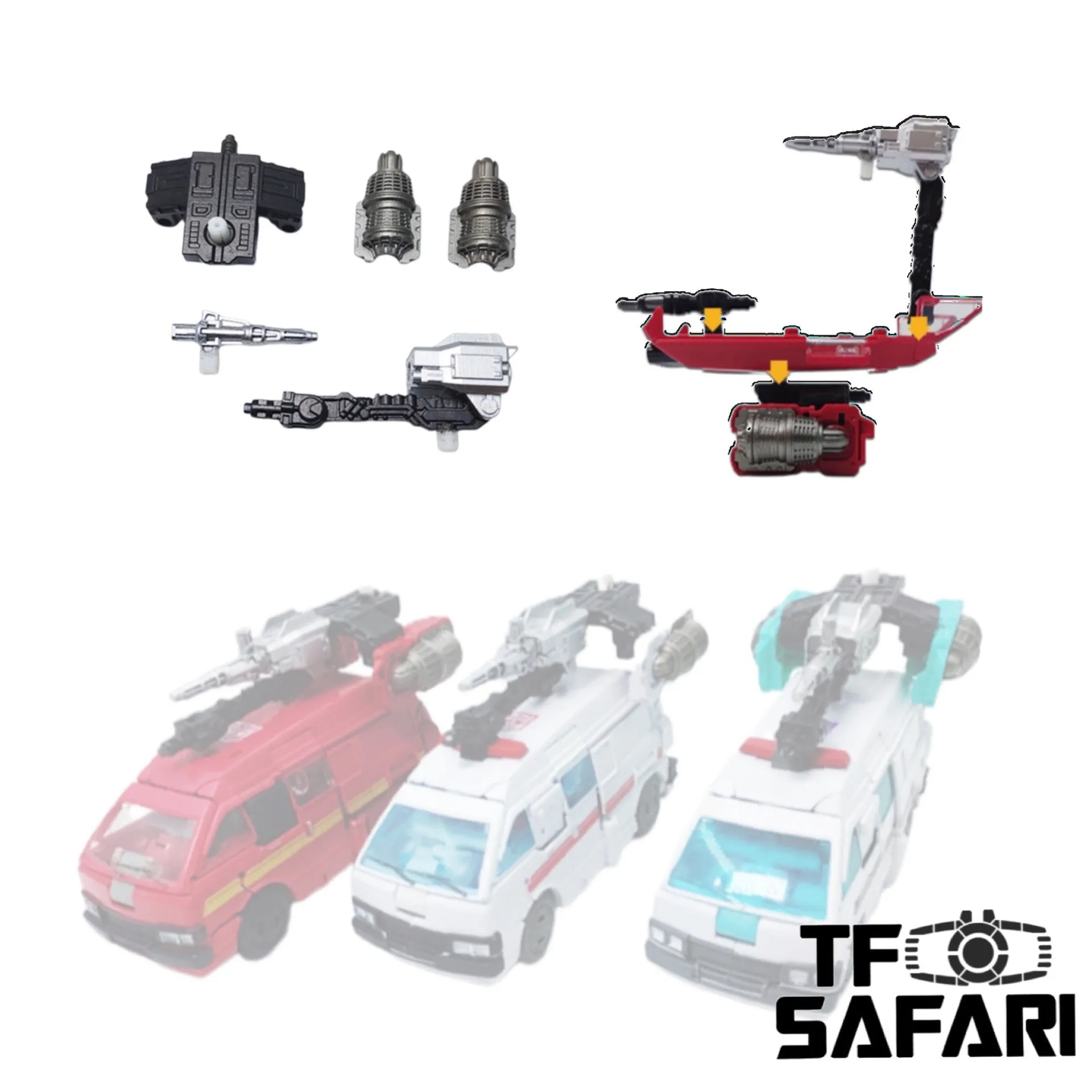 115 Workshop YYW-12B YYW12B Weapon Set (Battle Platform) & Upgrade Kit for WFC Earthrise Ratchet / Ironhide / SG RatchetUpgrade Kit