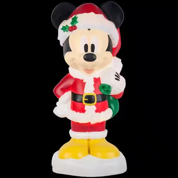 24" Lighted Christmas Outdoor Blow Mold Mickey with Gifts