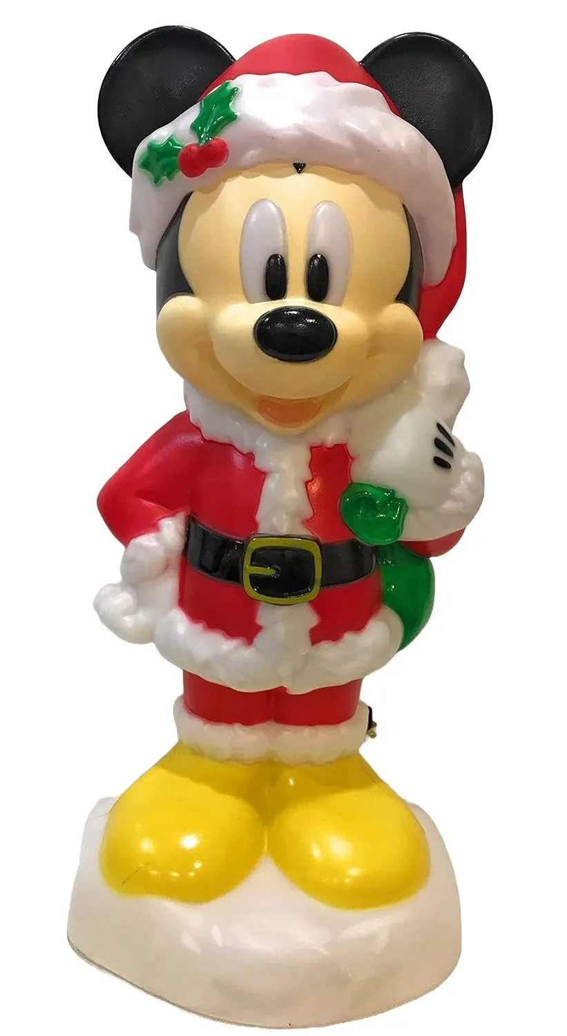 24" Lighted Christmas Outdoor Blow Mold Mickey with Gifts