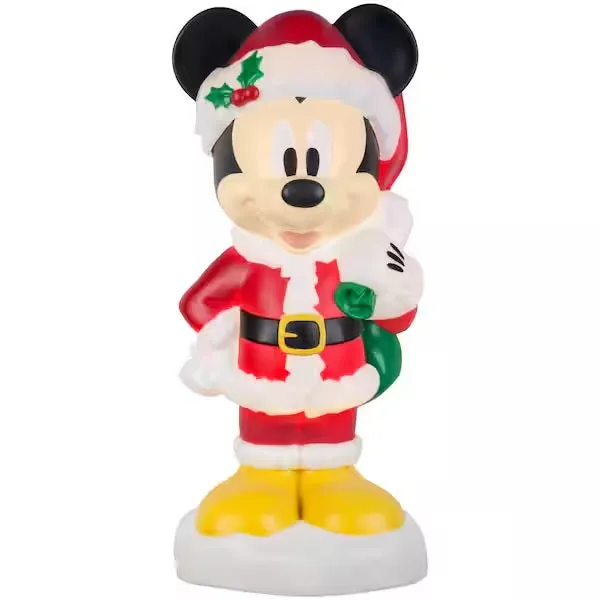 24" Lighted Christmas Outdoor Blow Mold Mickey with Gifts