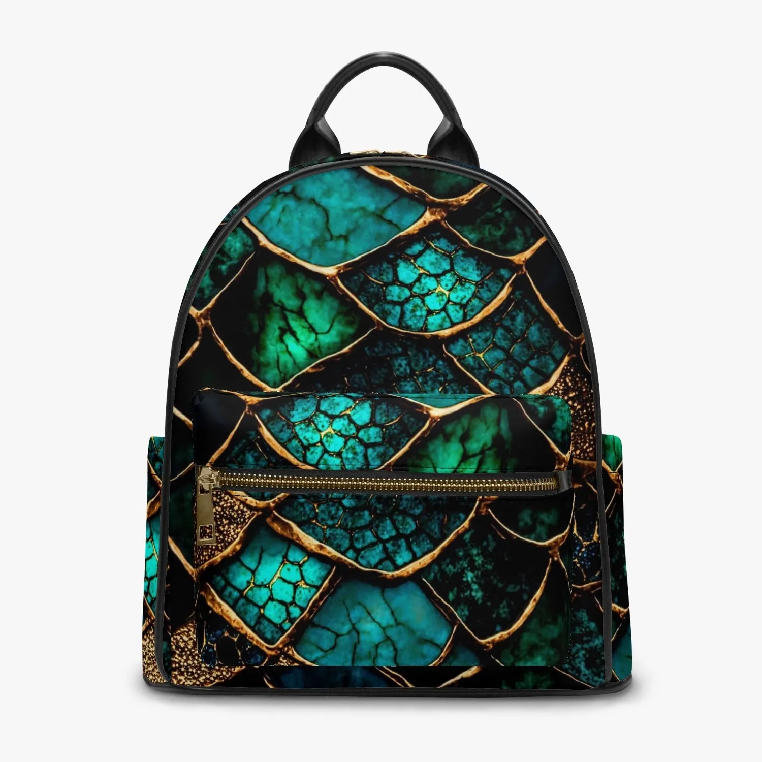 909. All Over Printed PU Backpack