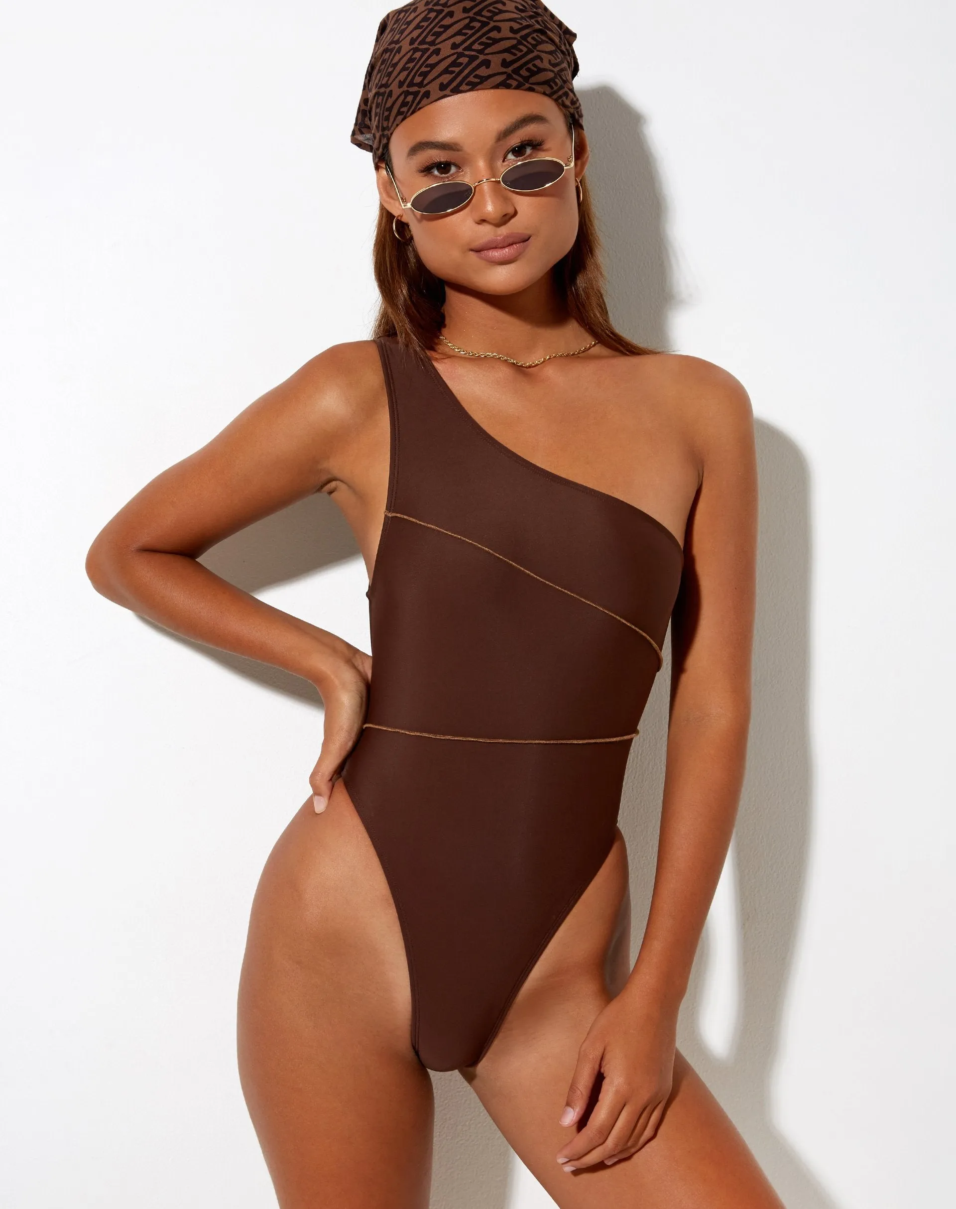 Aiko Swimsuit in Choco Brown