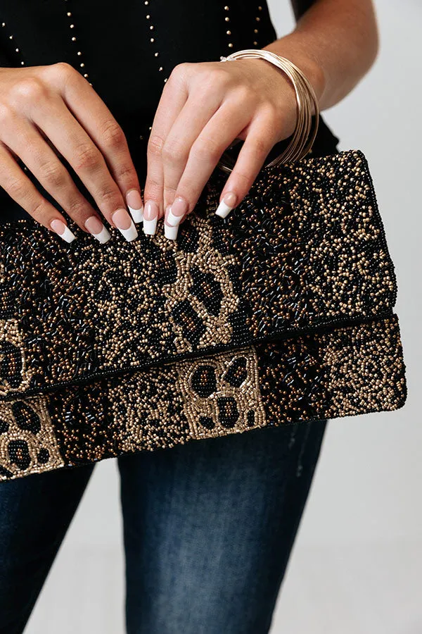 Aim The Spotlight Beaded Clutch