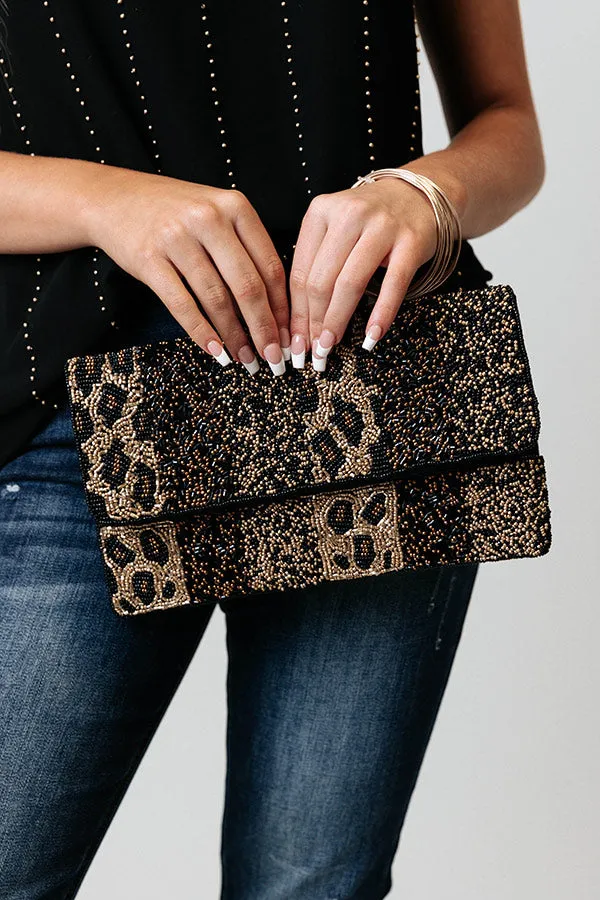 Aim The Spotlight Beaded Clutch