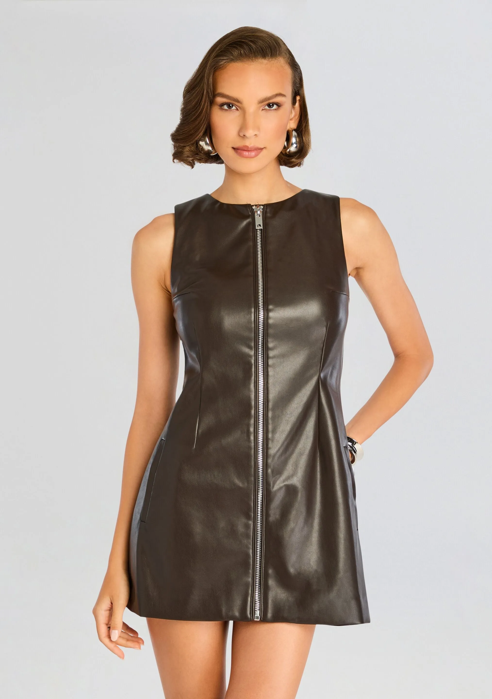 Aria Vegan Leather Mini Dress