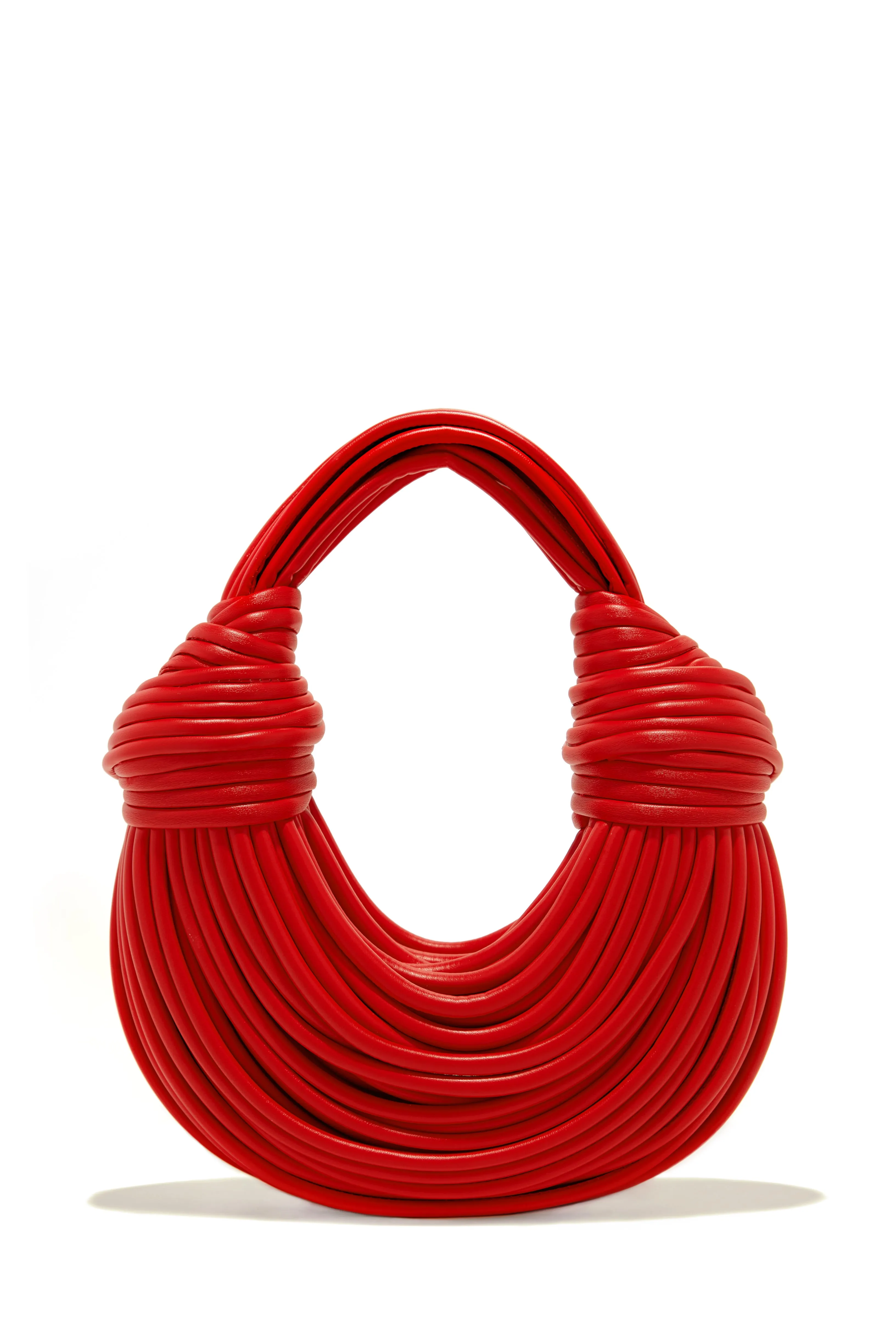 Azelie Double Knot Spaghetti Handbag - Red