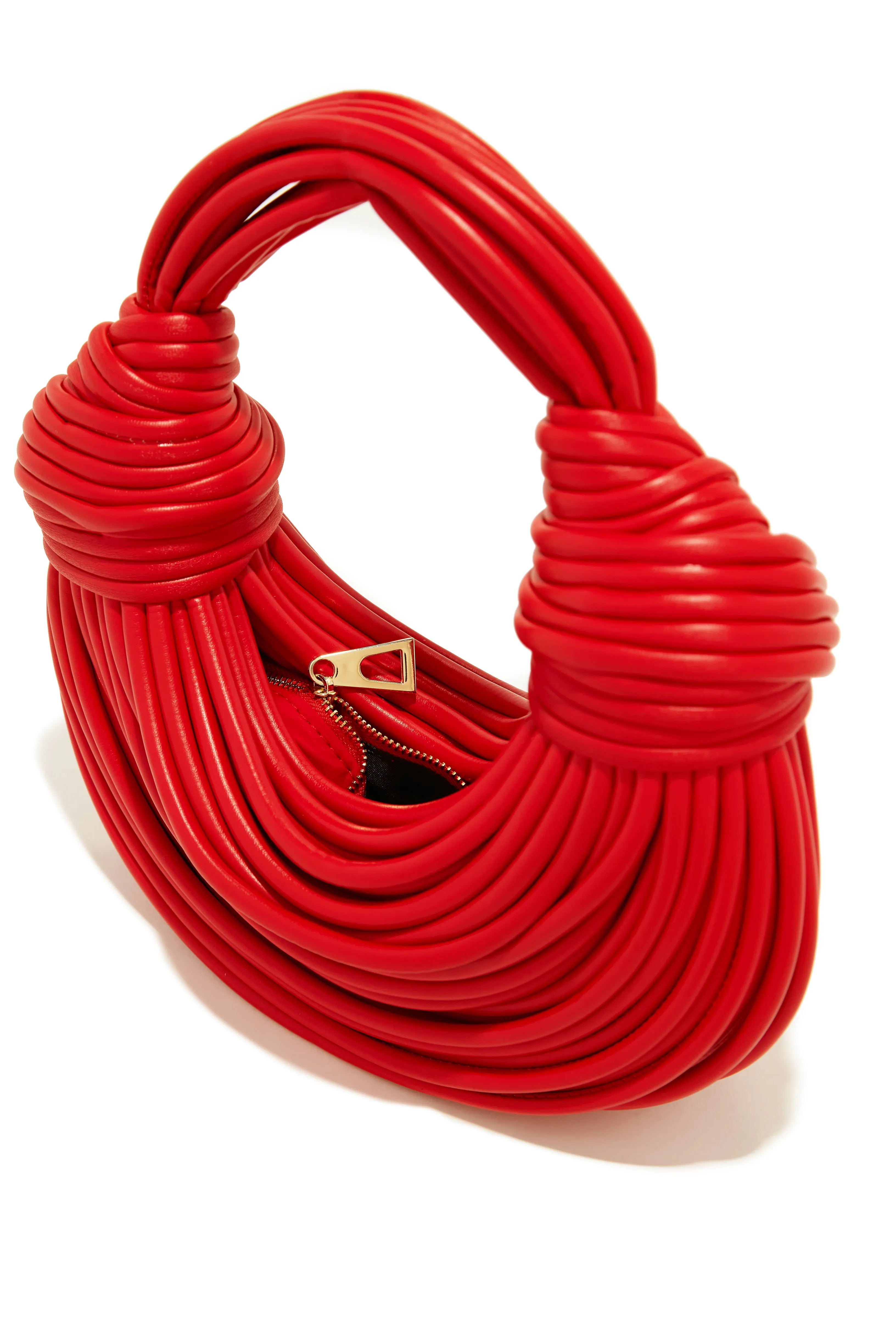 Azelie Double Knot Spaghetti Handbag - Red