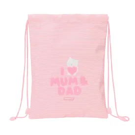 Backpack with Strings Safta Love Pink (26 x 34 x 1 cm)