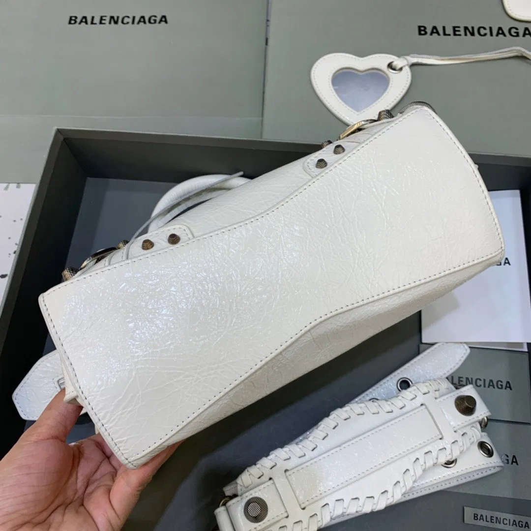 Balen Neo Cagole XS Handbag In White , For Women,  Bags 10.2in/26cm 700940210B09104