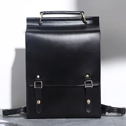 Best Coffee Leather Womens Satchel Backpack Laptop Leather Black School Backpack for Women