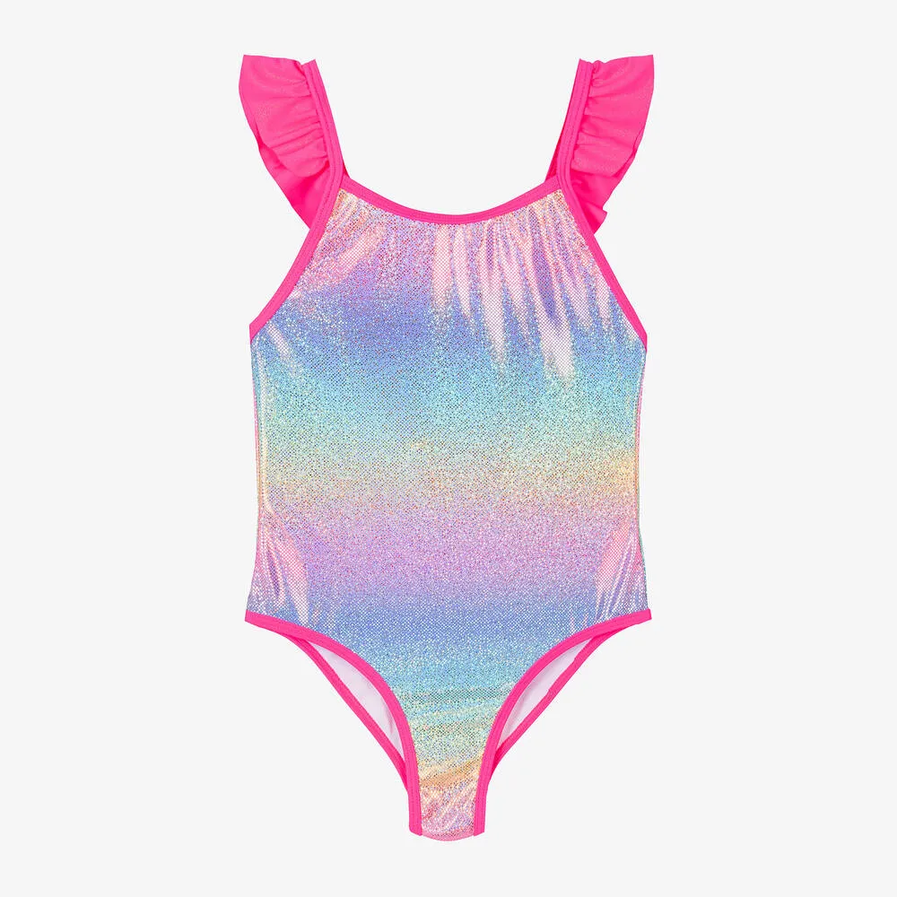 Billieblush Girls Pink Iridescent Swimsuit