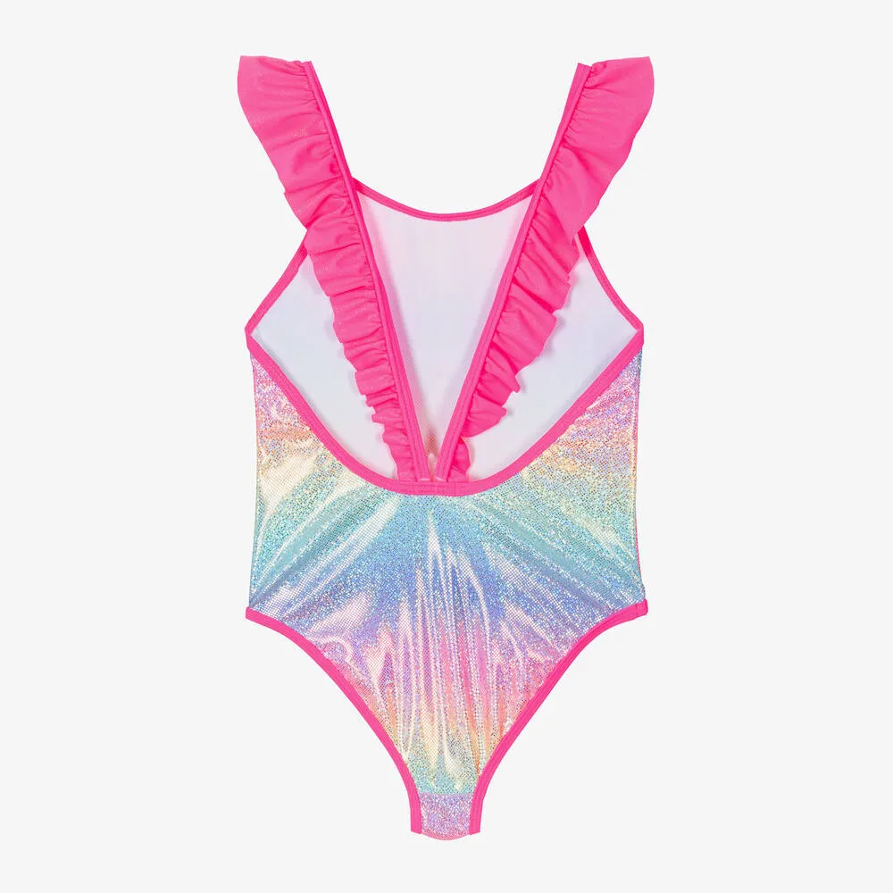 Billieblush Girls Pink Iridescent Swimsuit