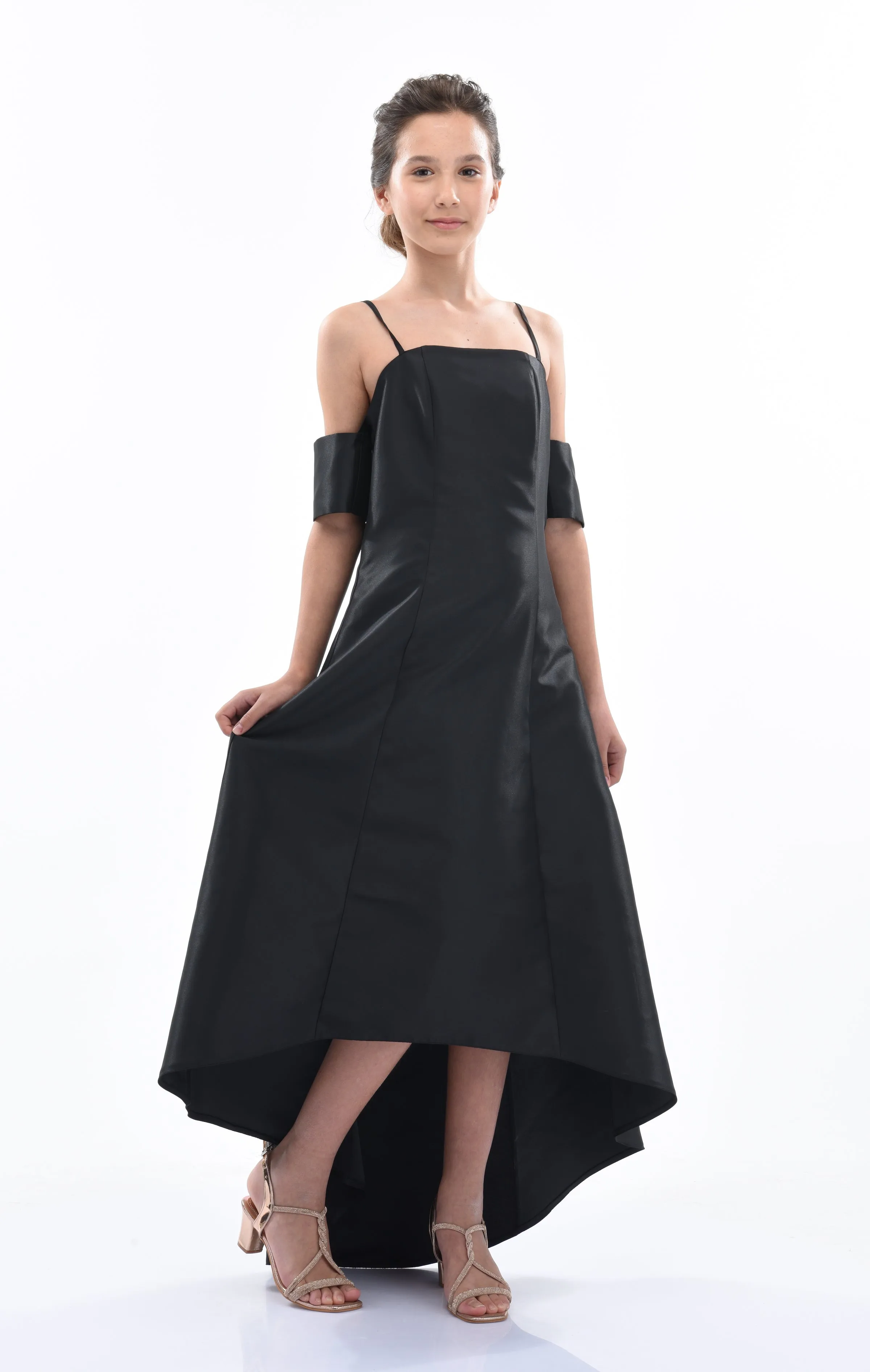 Black Bexley Hi-low Gown