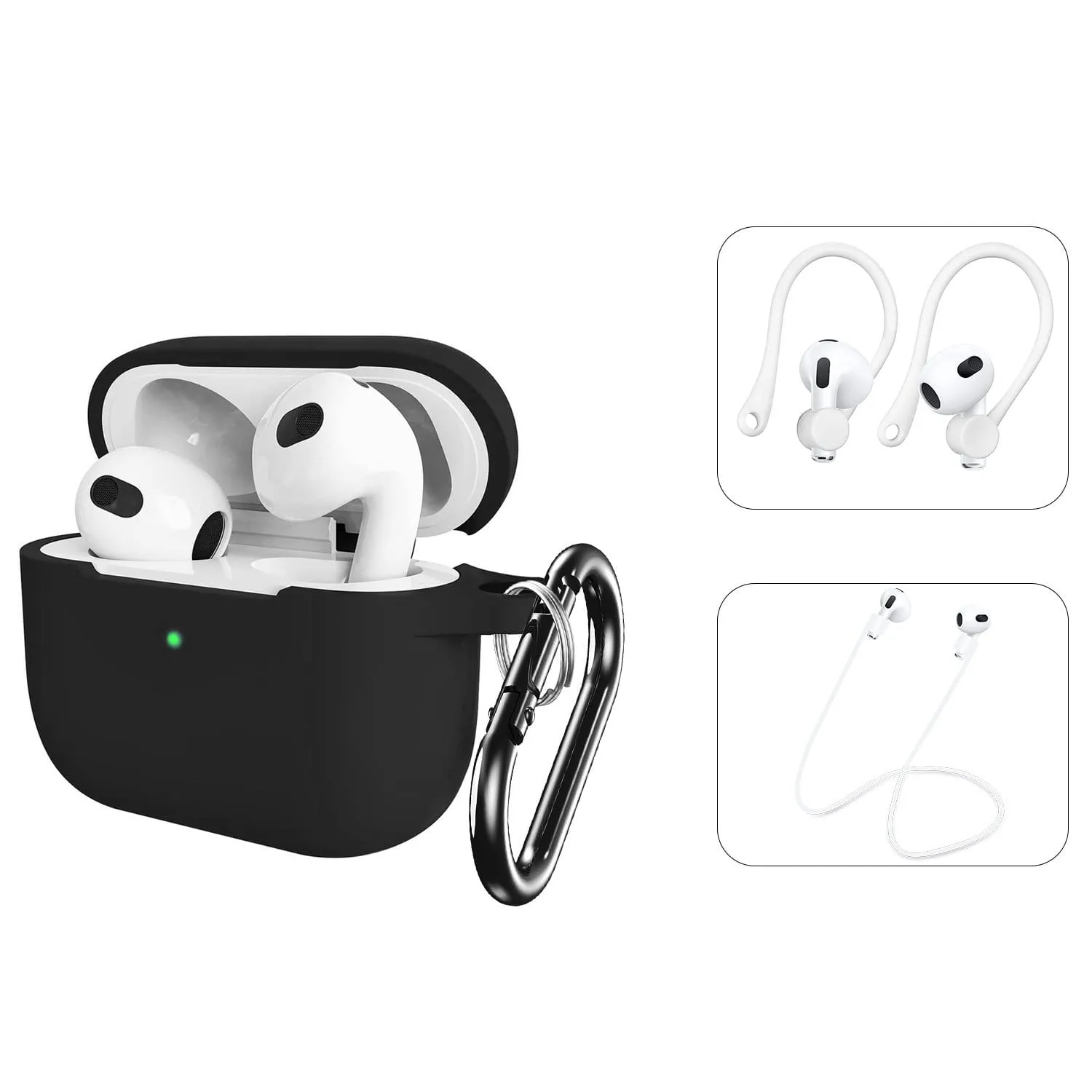 Black Liquid Silicone Case - Apple AirPods 3