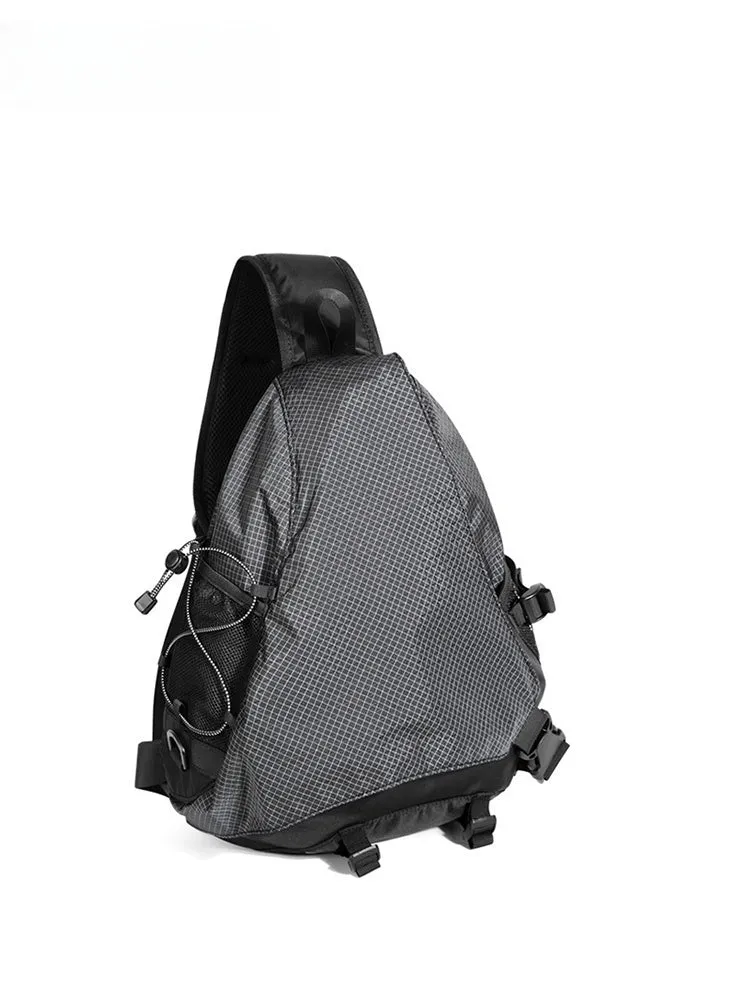 Black Travel Large Sling Bag For Big Men Cool Nylon Large Hiking Sling Bag For Big Men