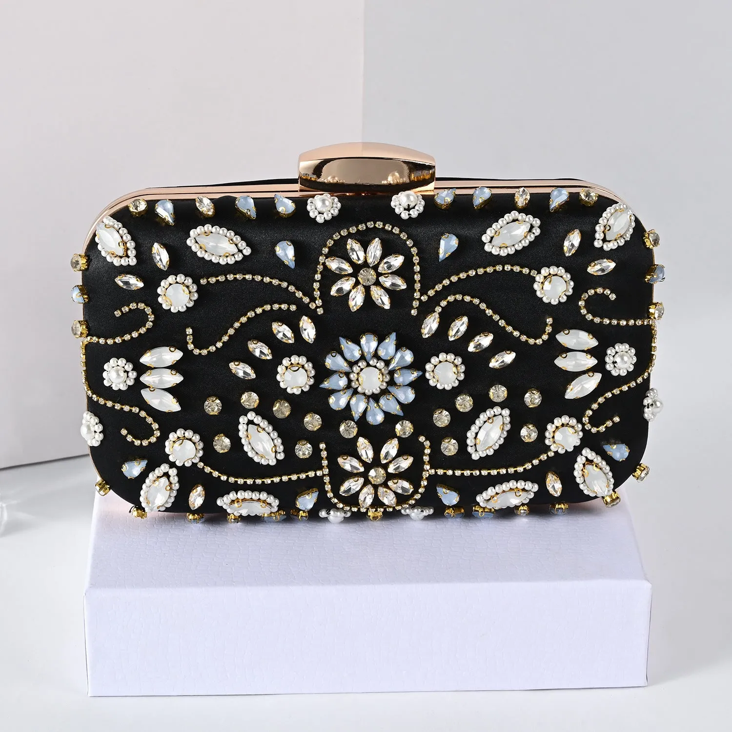 Braelyn Bead Embroidered Clutch Bag