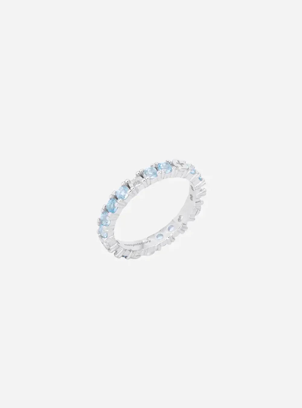 Broken eternity ring with topaz