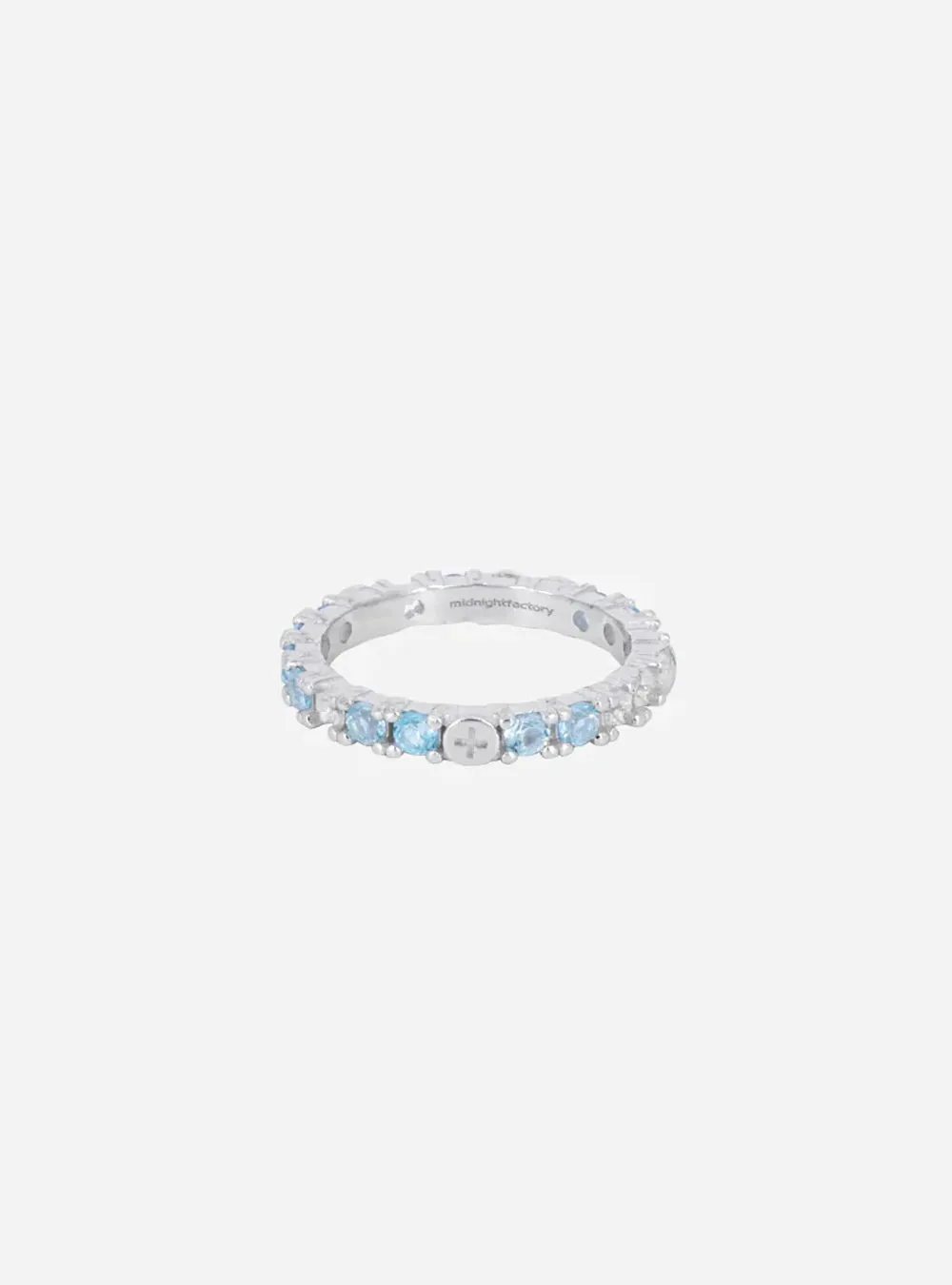 Broken eternity ring with topaz