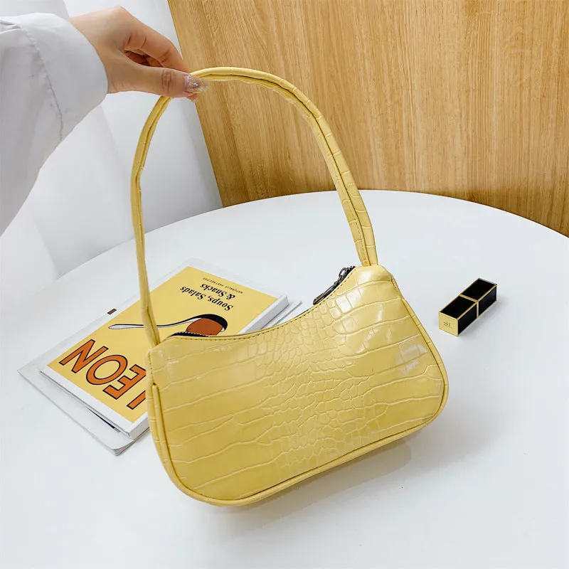 Candy Color Half-Round Armpit Shoulder Bag - Versatile and Trendy