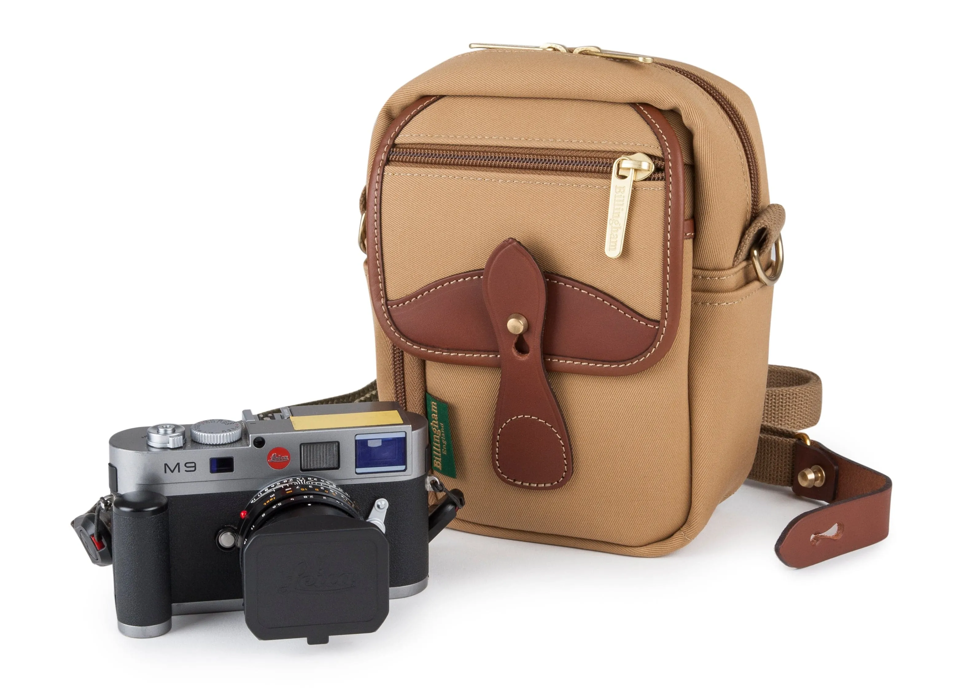 Compact Stowaway - Khaki Canvas / Tan Leather