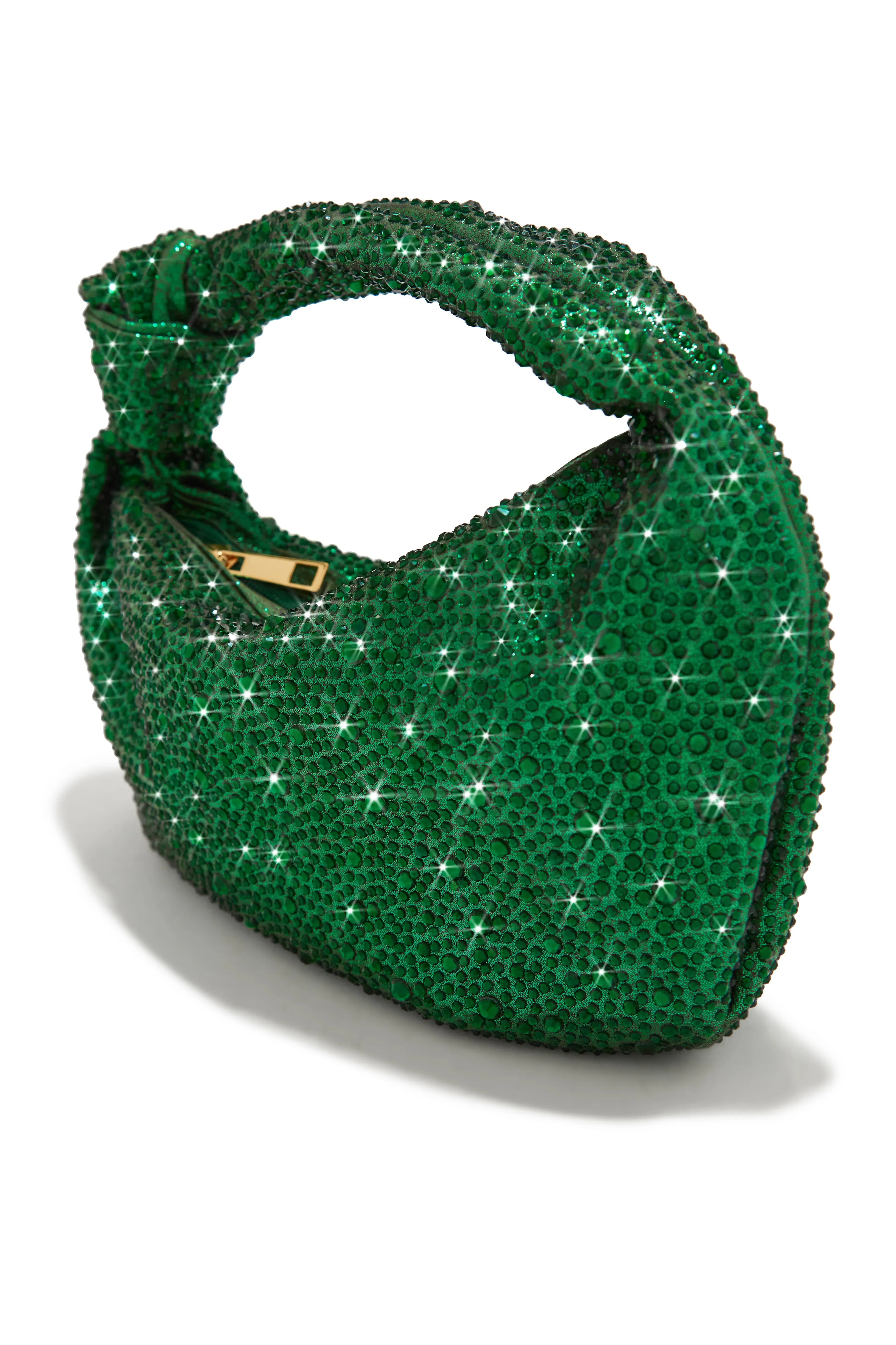 Day & Night Embellished Knot Handbag - Green