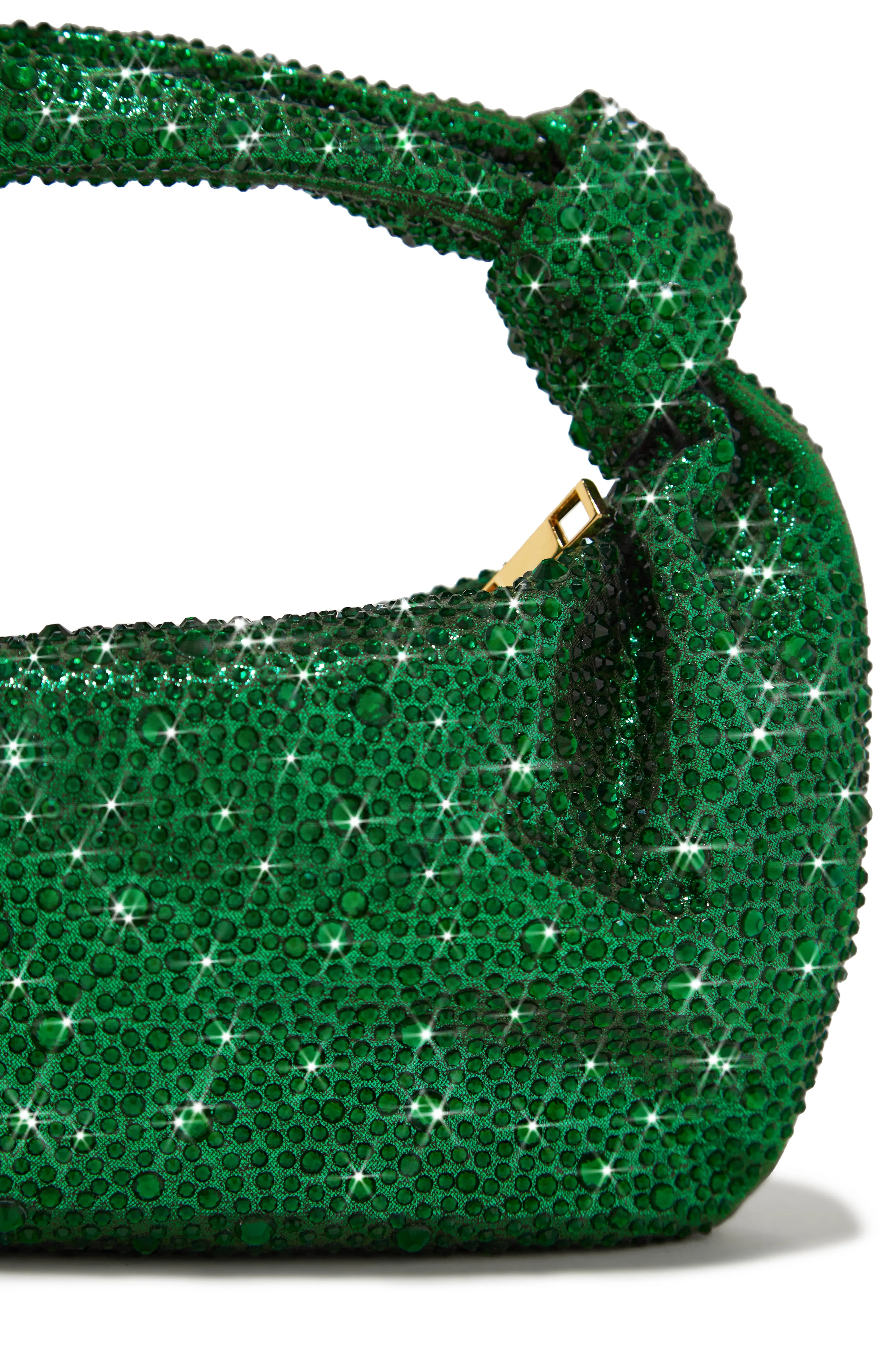 Day & Night Embellished Knot Handbag - Green