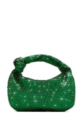 Day & Night Embellished Knot Handbag - Green