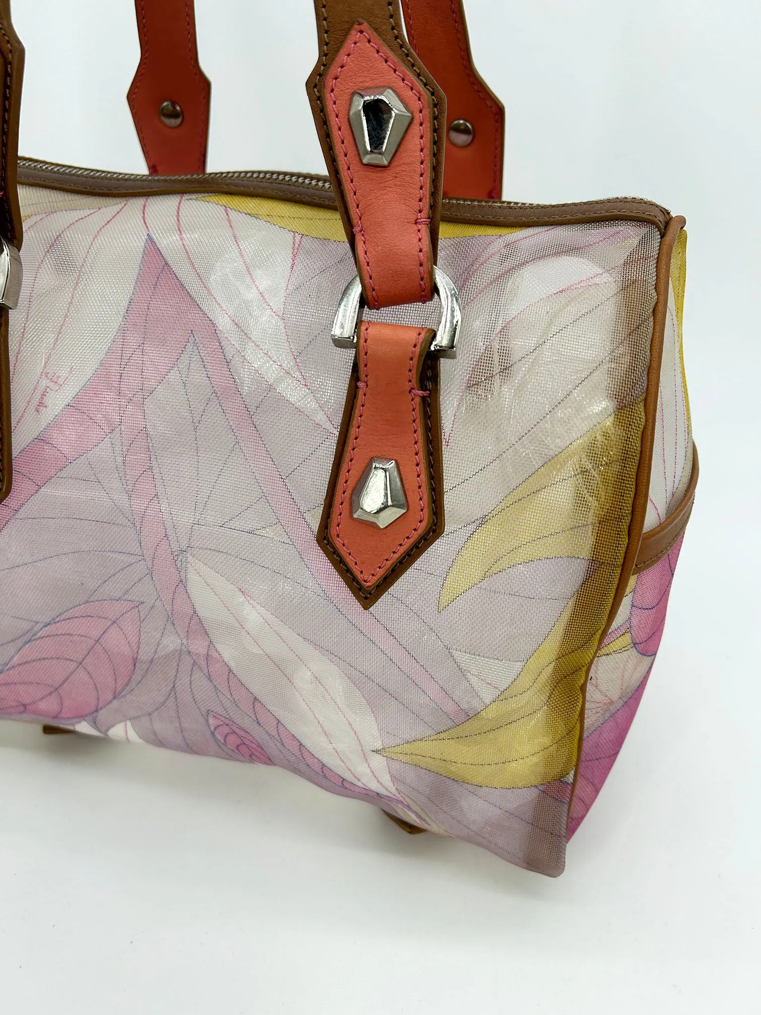 Emilio Pucci Mesh Print Speedy Handbag