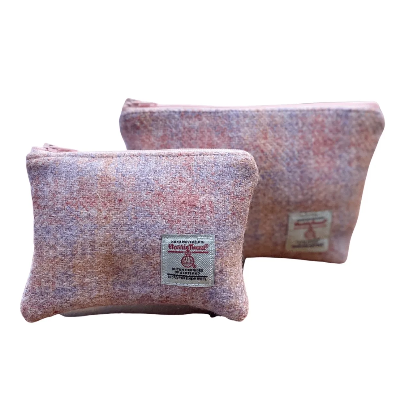 Harris Tweed Make-up Bag - Pastel Pink Check