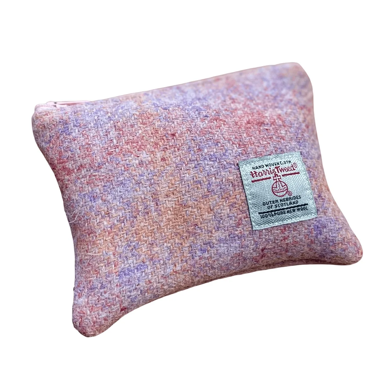 Harris Tweed Make-up Bag - Pastel Pink Check