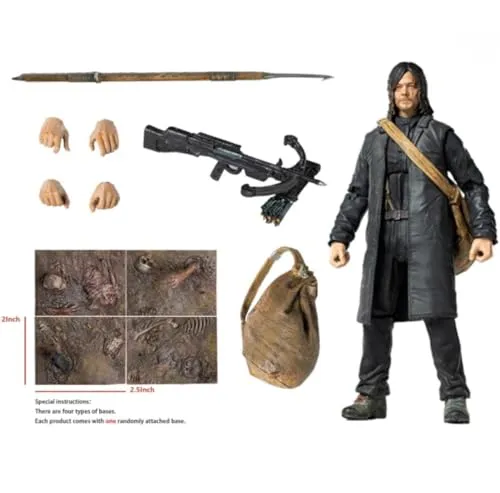 HiPlay Hiya Full Set: Daryl Dixon, 1:18 Scale Miniature Male Action Figurine