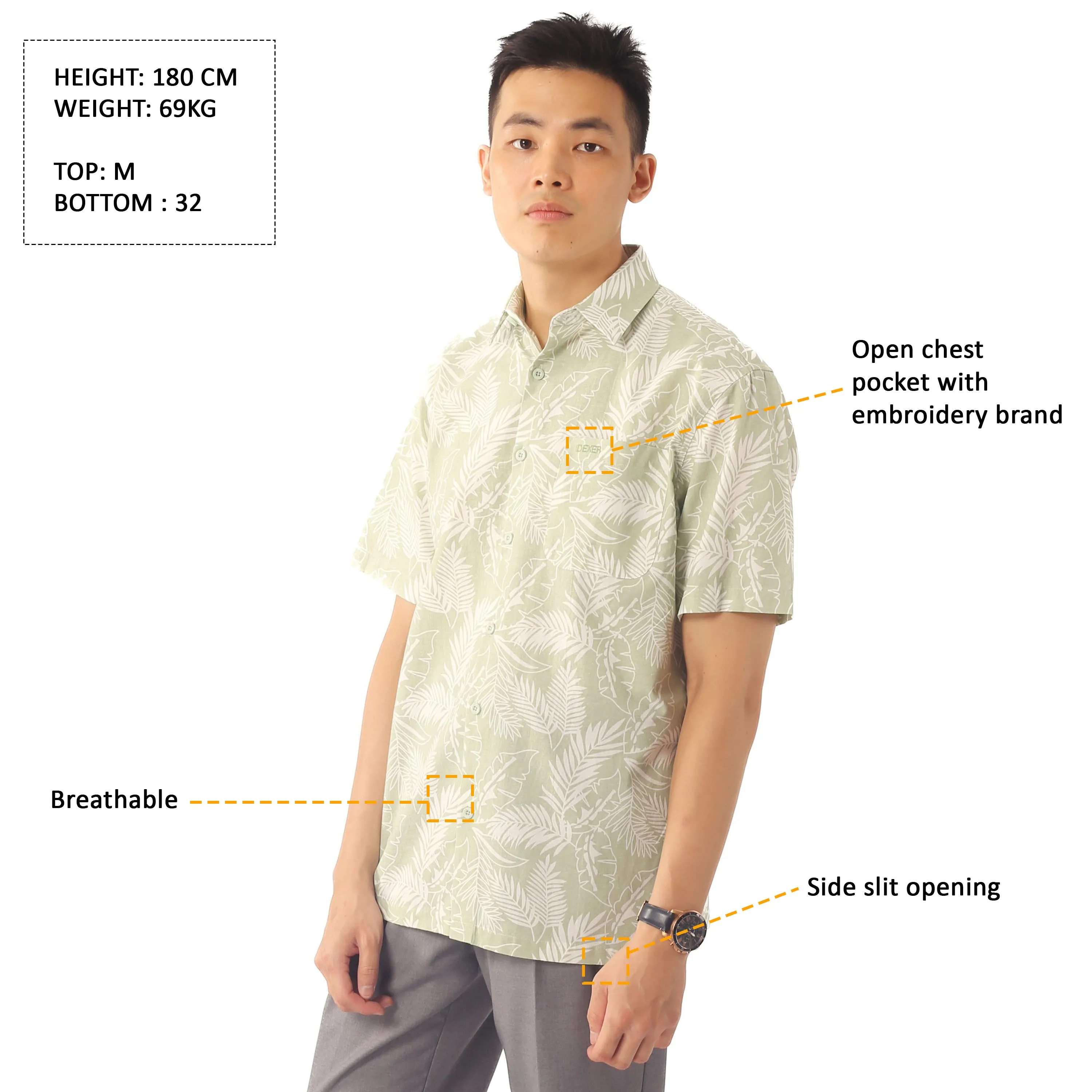 IDEXER SHORT SLEEVE SHIRT [REGULAR FIT] ID0275