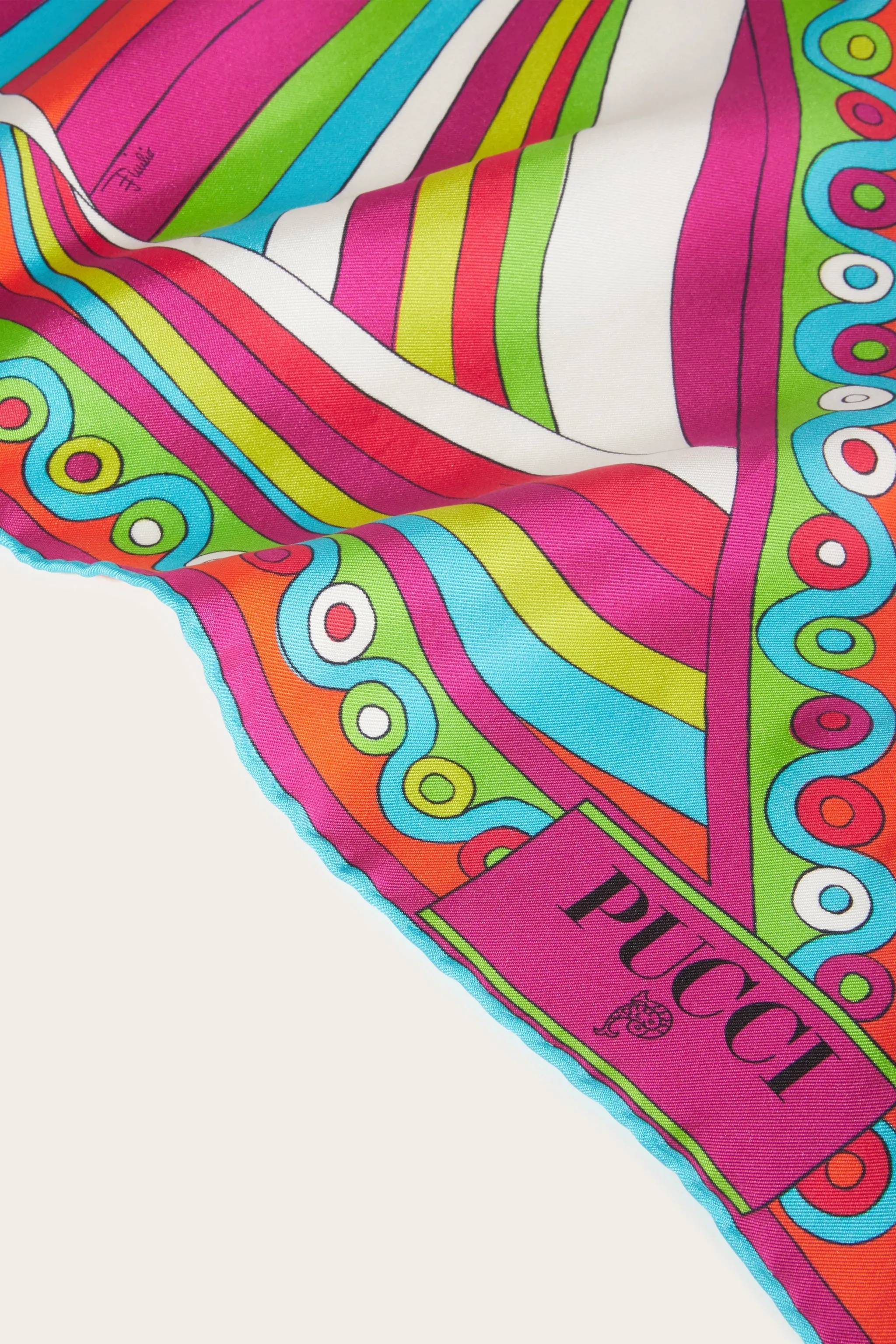 Iride-Print Silk-Twill Scarf