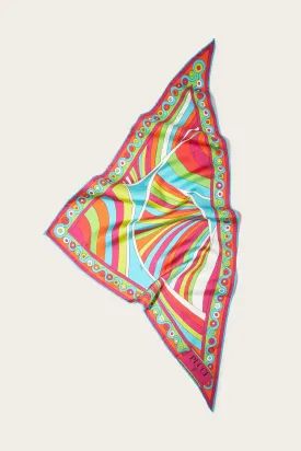 Iride-Print Silk-Twill Scarf