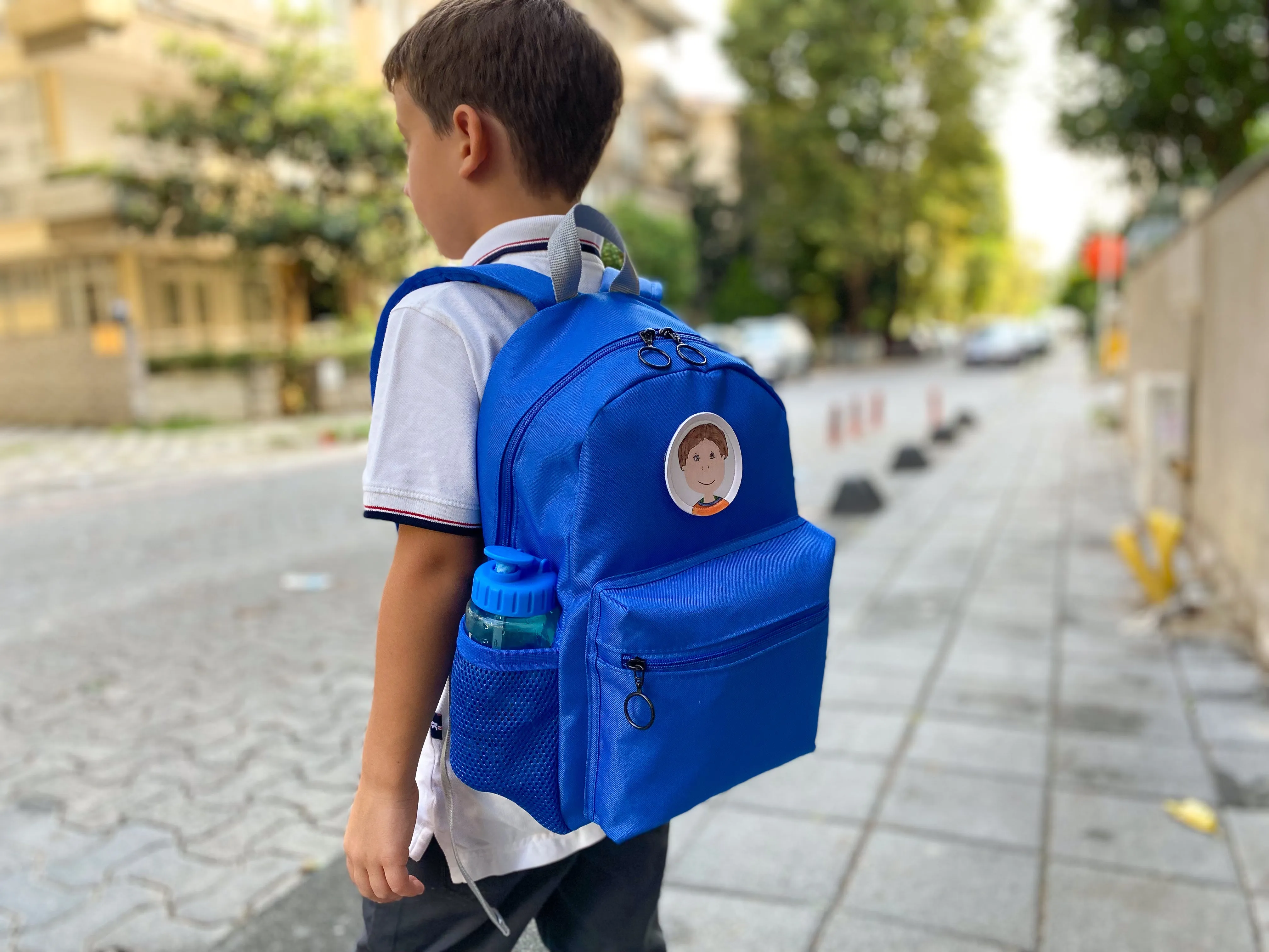 Kids School Backpack - Gogi Bloom Sax Blue