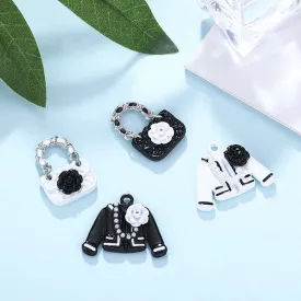 Korean version of flower small clothes accessories DIY handmade jewelry accessories alloy small bag pendant point drill handbag