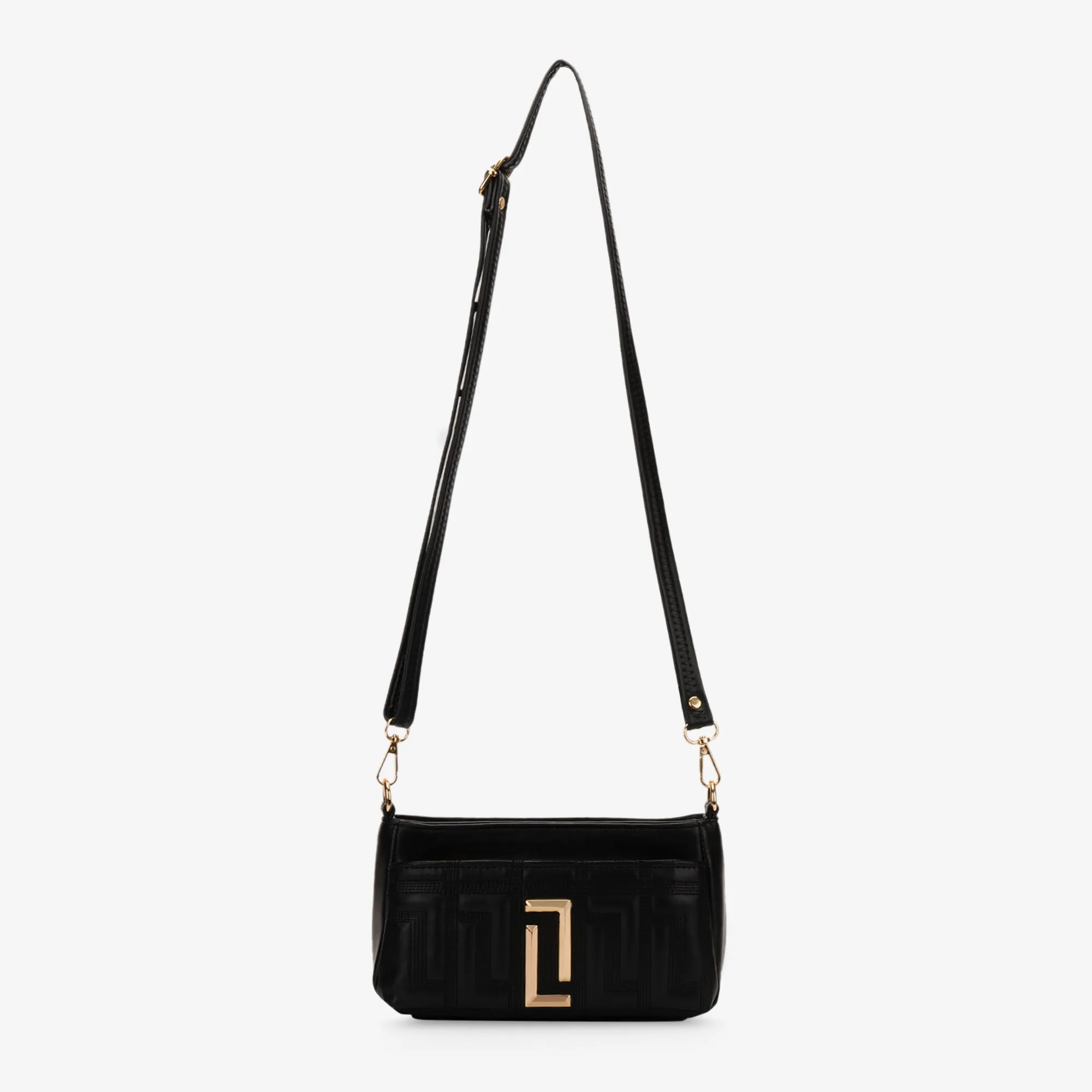 Lavie Luxe Helena Black Small Women's 3 Compartment Sling