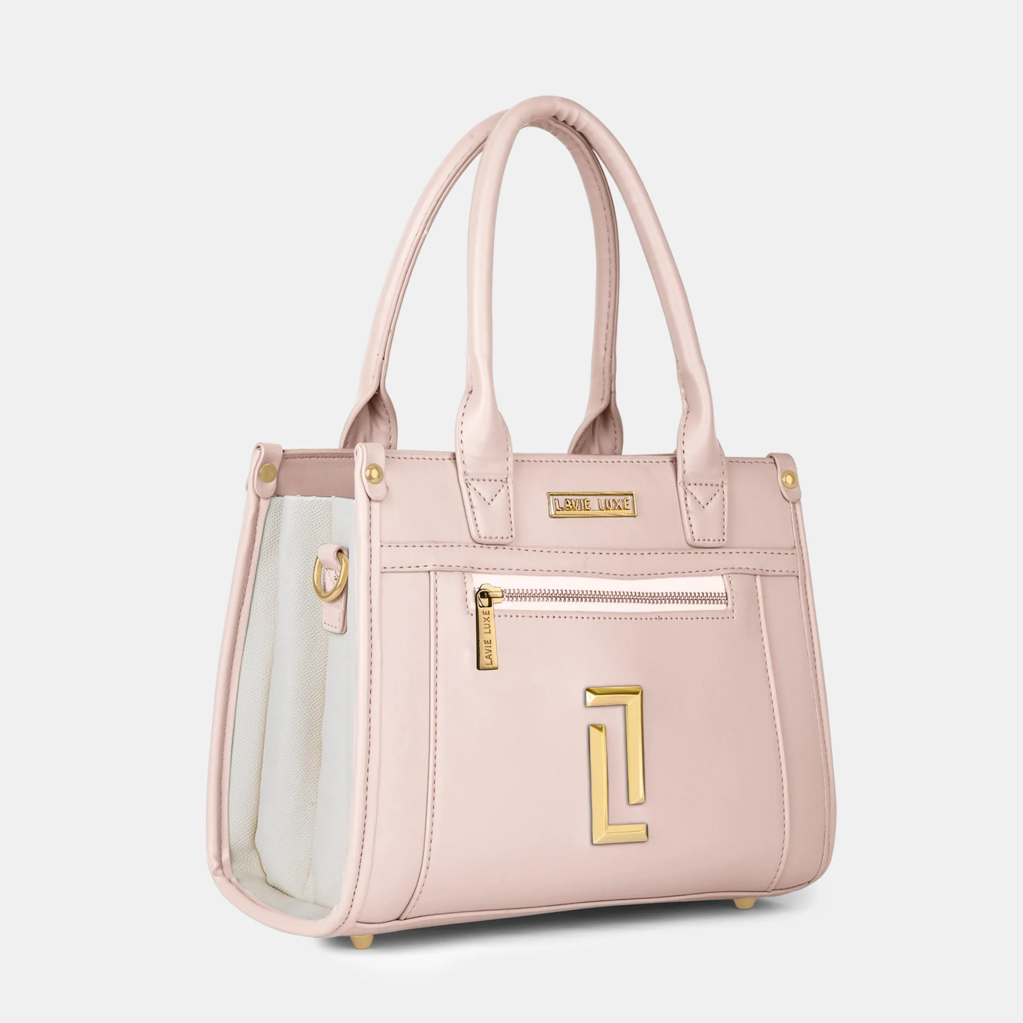 Lavie Luxe Sasha Rose Pink Medium Women's Satchel