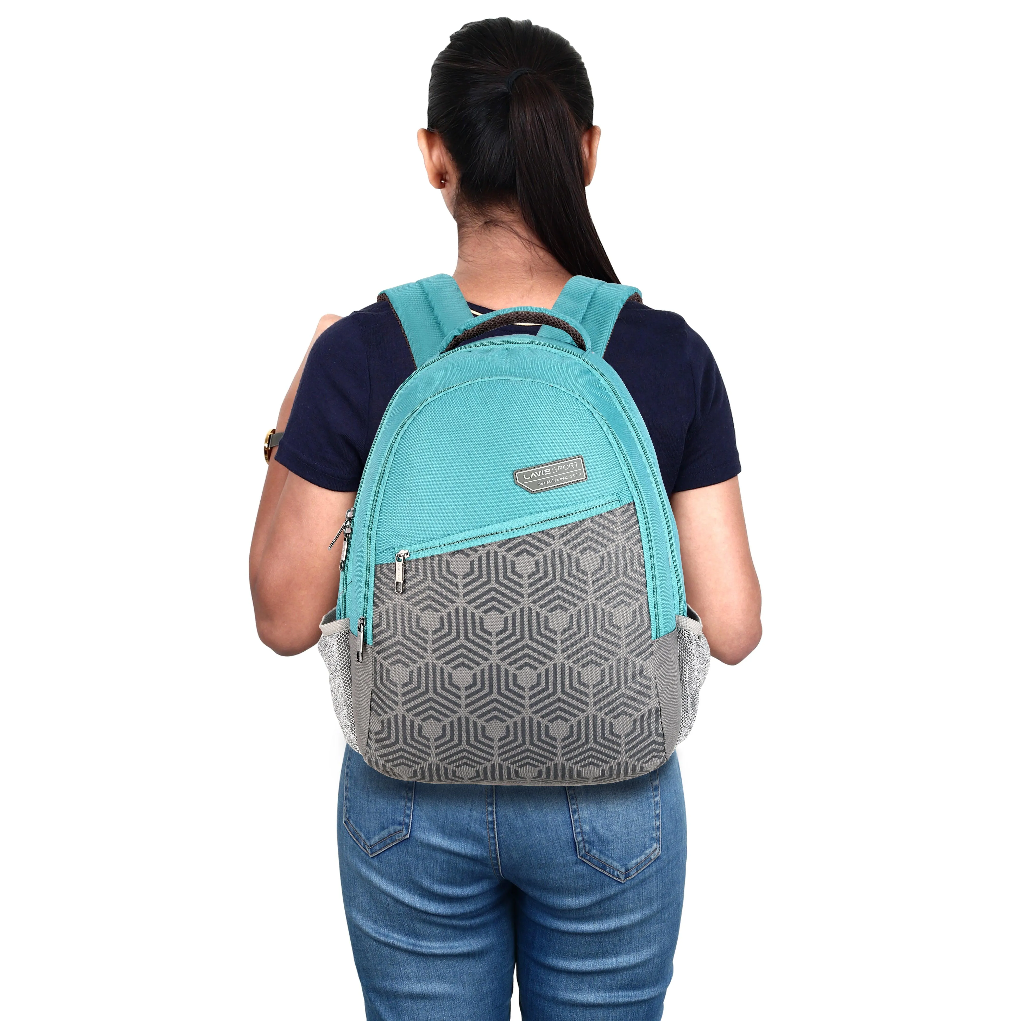 Lavie Sport Hexa 24L Casual School Bag For Boys & Girls Teal