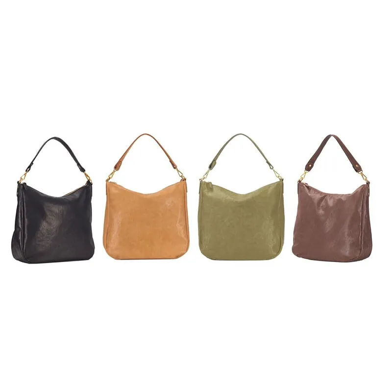 New Retro Vegetable Tanned Cowhide leather Shoulder Women's Bag