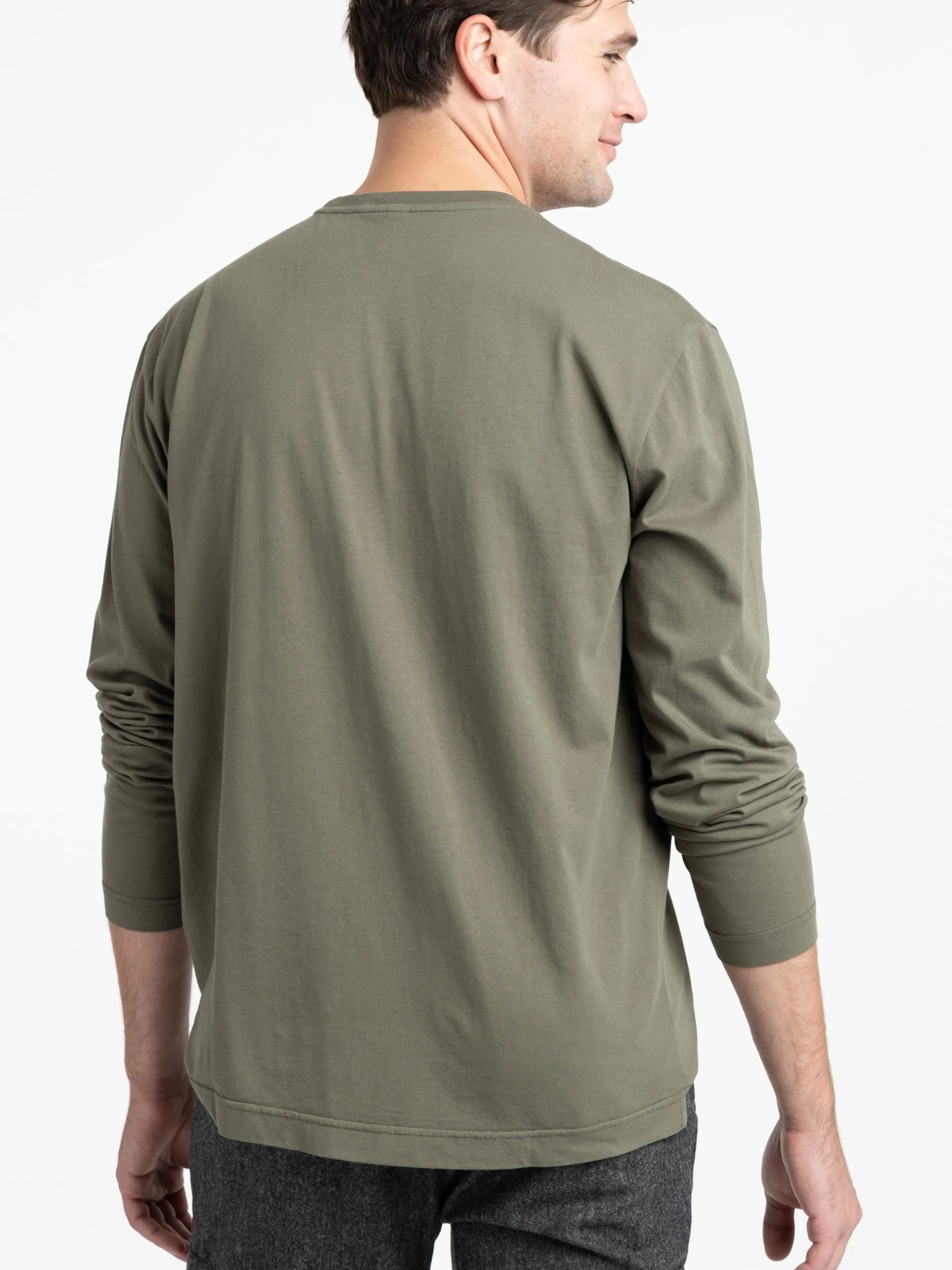 Olive Green Jersey Cotton Shirt