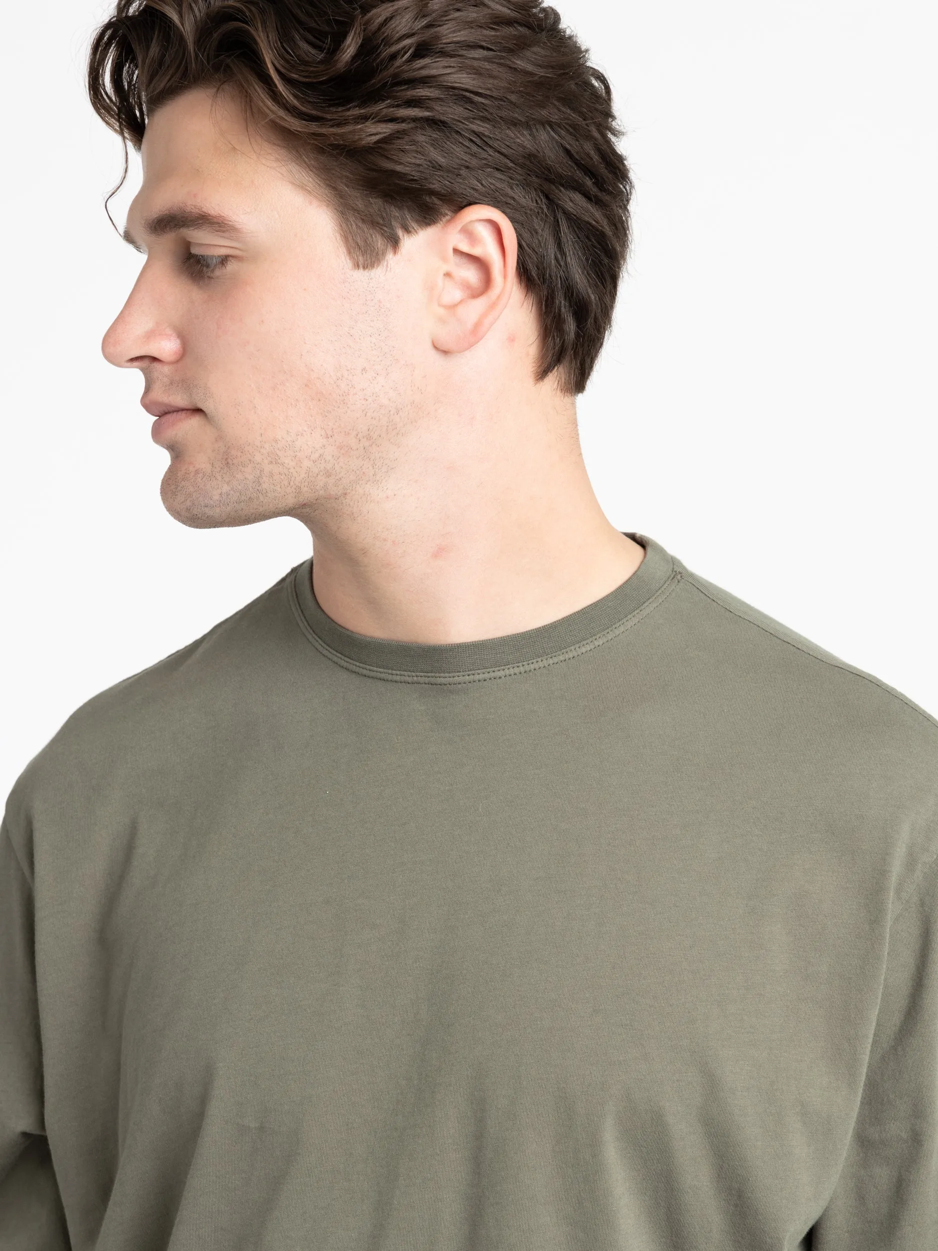 Olive Green Jersey Cotton Shirt