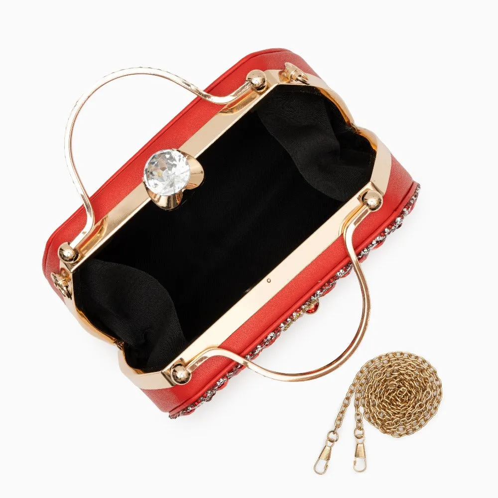 Olivia Diamond Studded Handbag