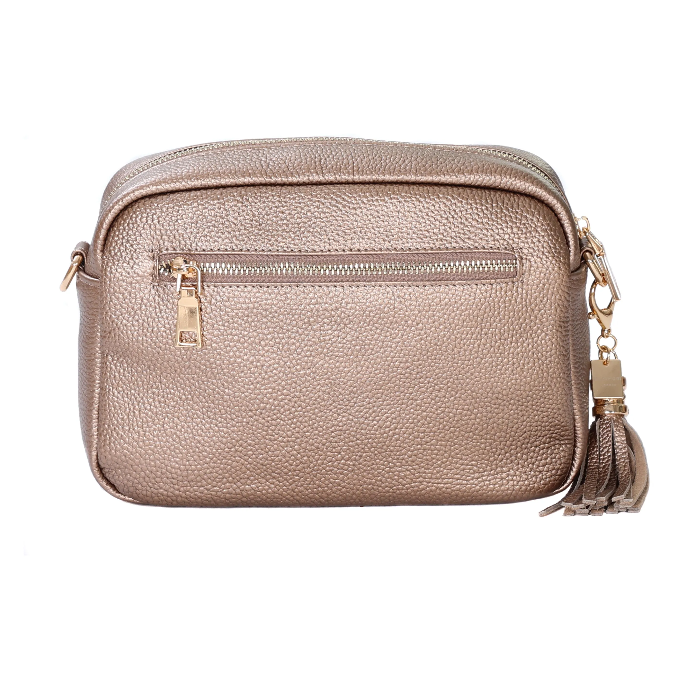 Pom Pom London City Bag Metallic Bronze