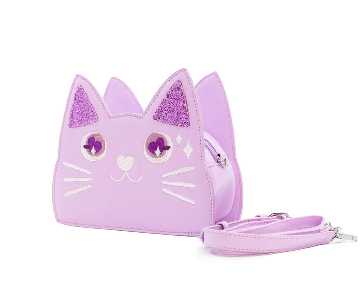 Purple Heart-Eyed Kitty Handbag (Bewaltz) - Purse