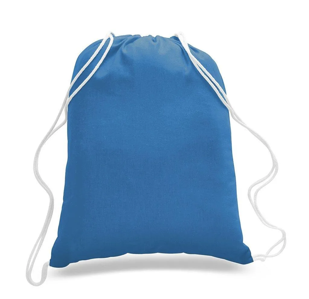 SET OF 100 ECONOMICAL SPORT COTTON DRAWSTRING BAG CINCH PACKS