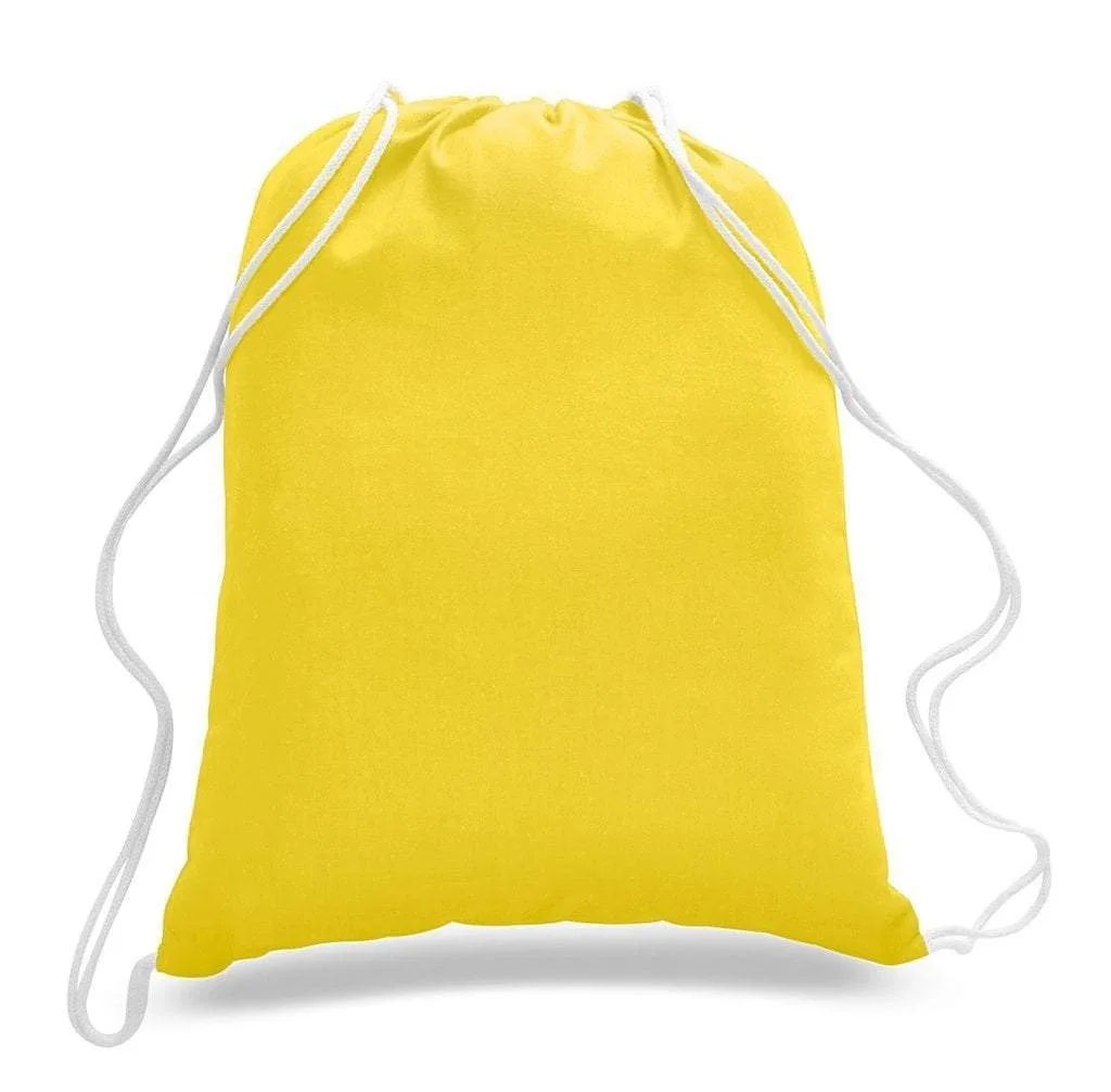 SET OF 100 ECONOMICAL SPORT COTTON DRAWSTRING BAG CINCH PACKS