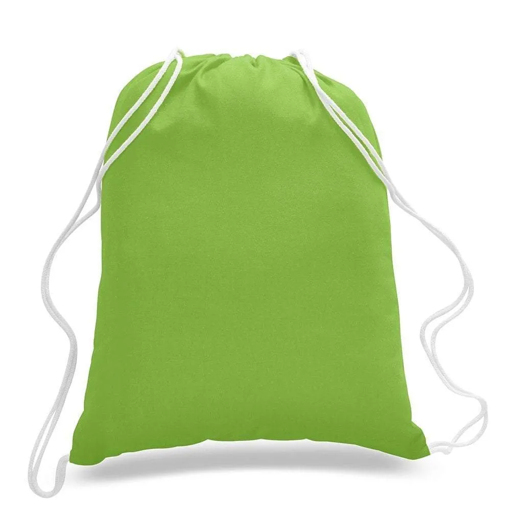 SET OF 100 ECONOMICAL SPORT COTTON DRAWSTRING BAG CINCH PACKS