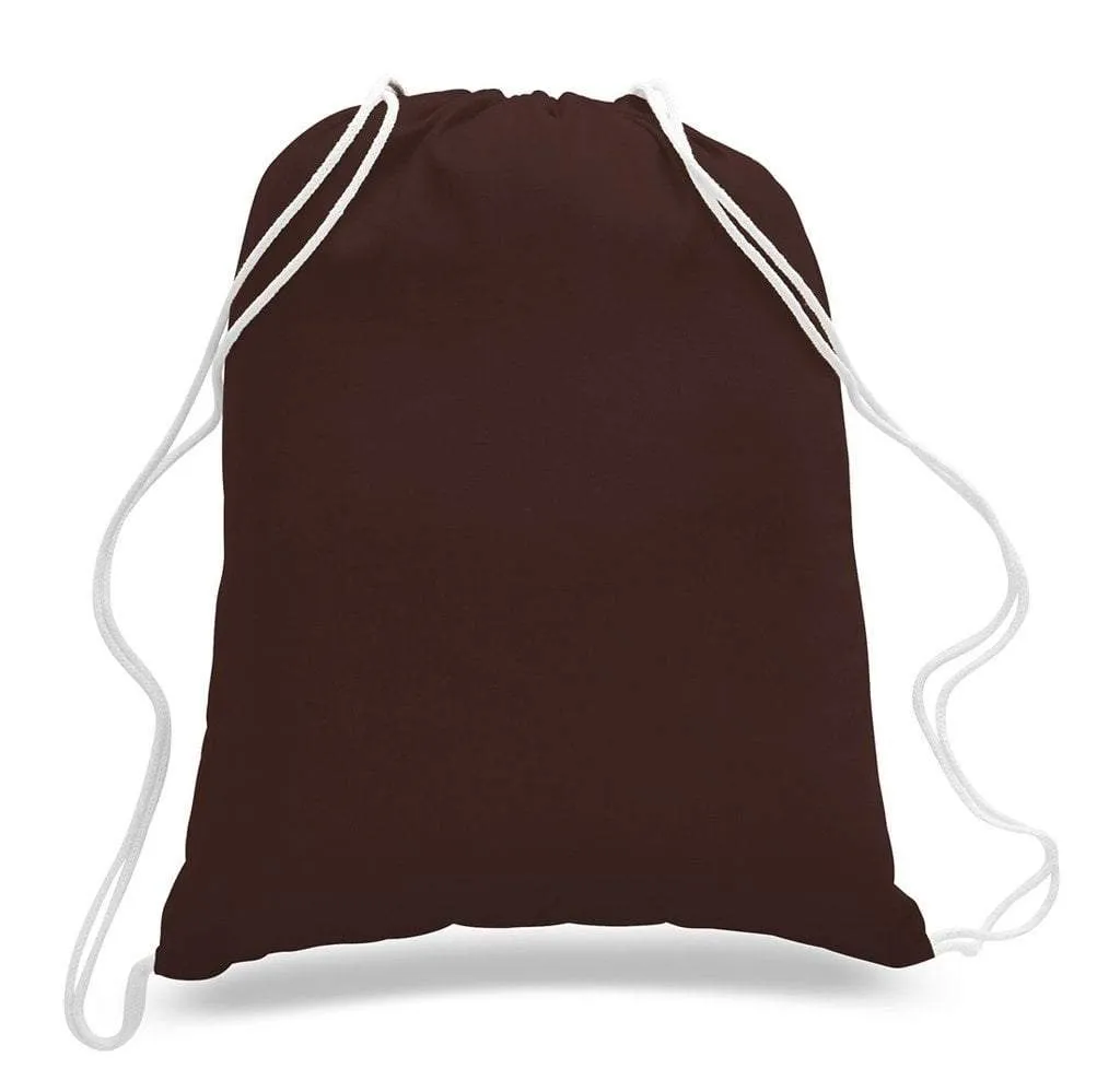 SET OF 100 ECONOMICAL SPORT COTTON DRAWSTRING BAG CINCH PACKS