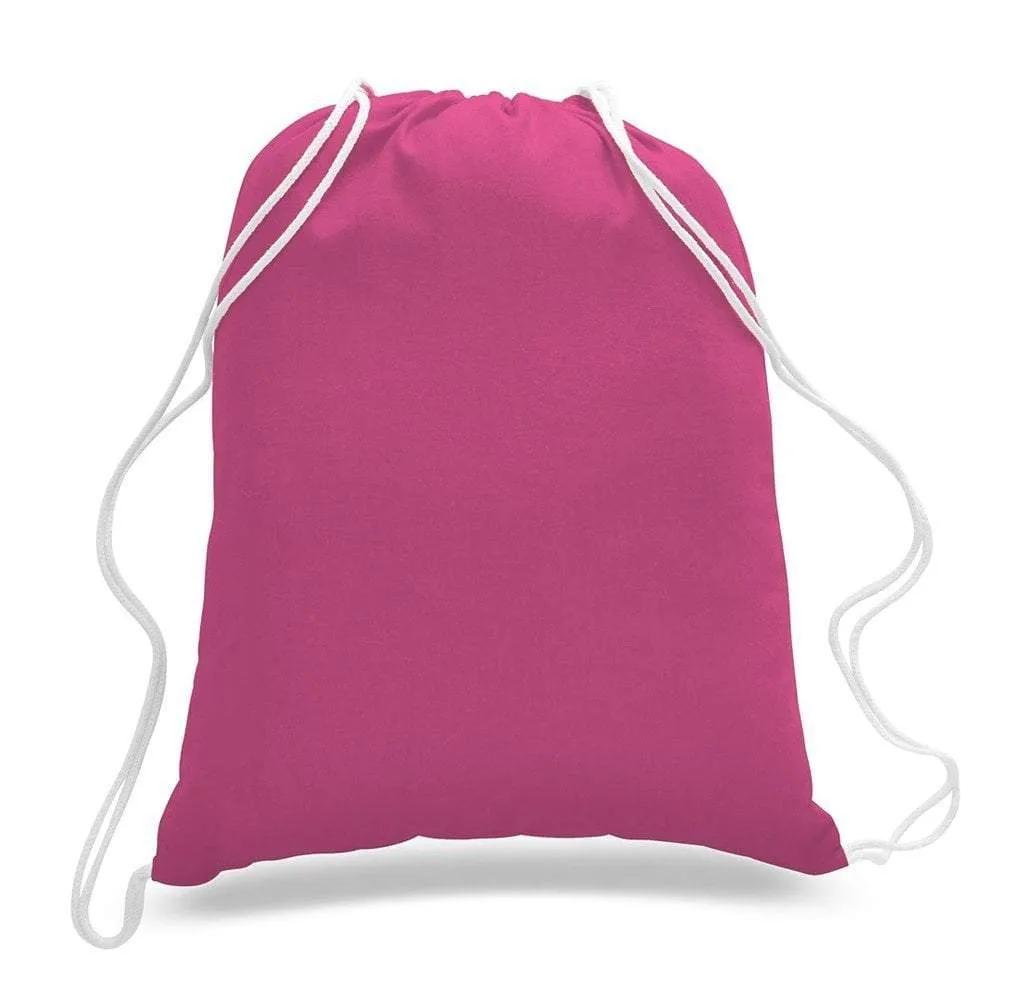 SET OF 100 ECONOMICAL SPORT COTTON DRAWSTRING BAG CINCH PACKS